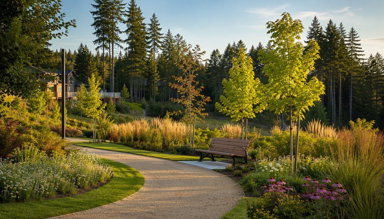 The community parkette at Oak Ridge Estates, Liverpool, Nova Scotia